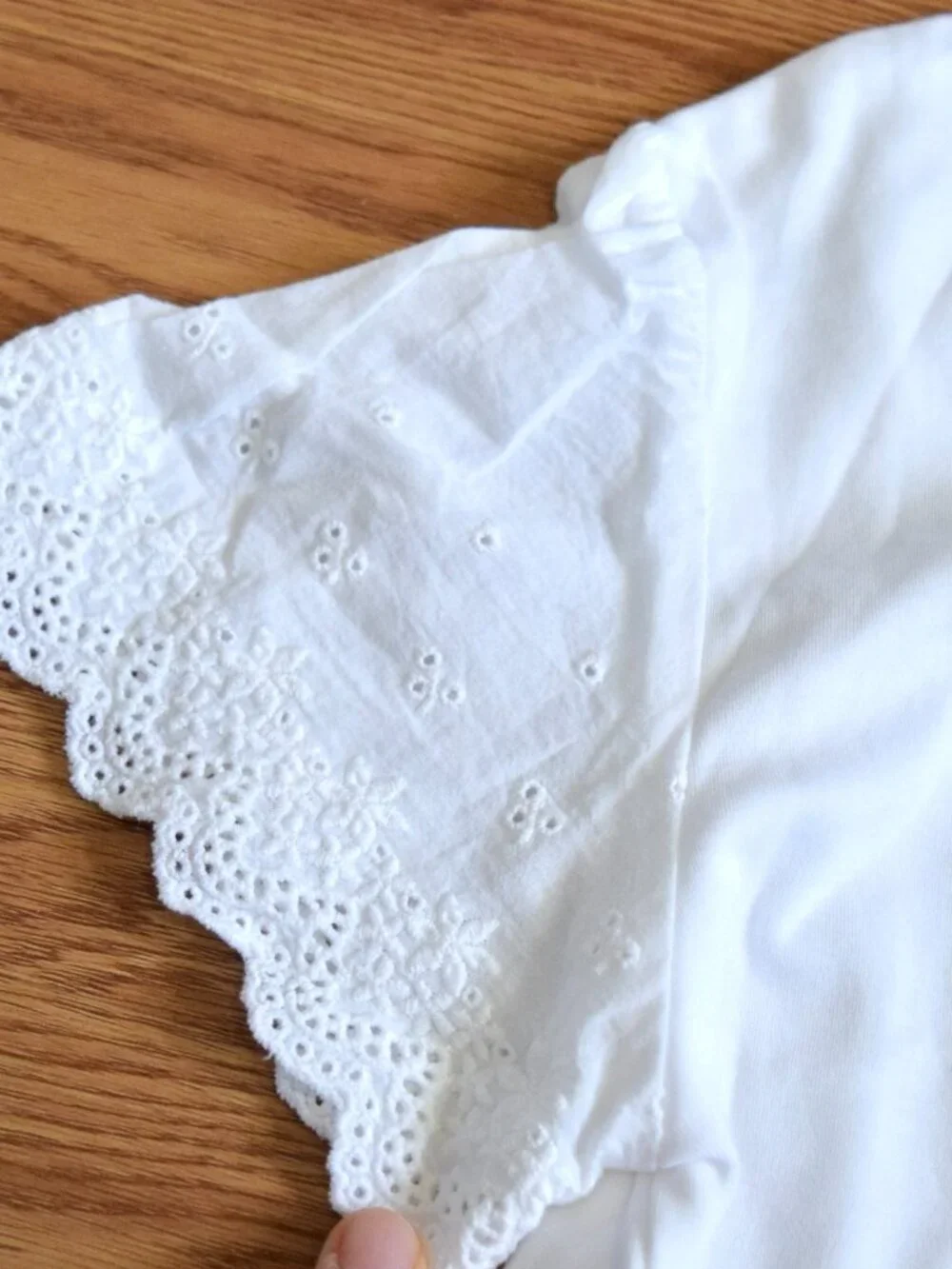 White Pink Flora Daisy Short Sleeve Cotton T-shirt